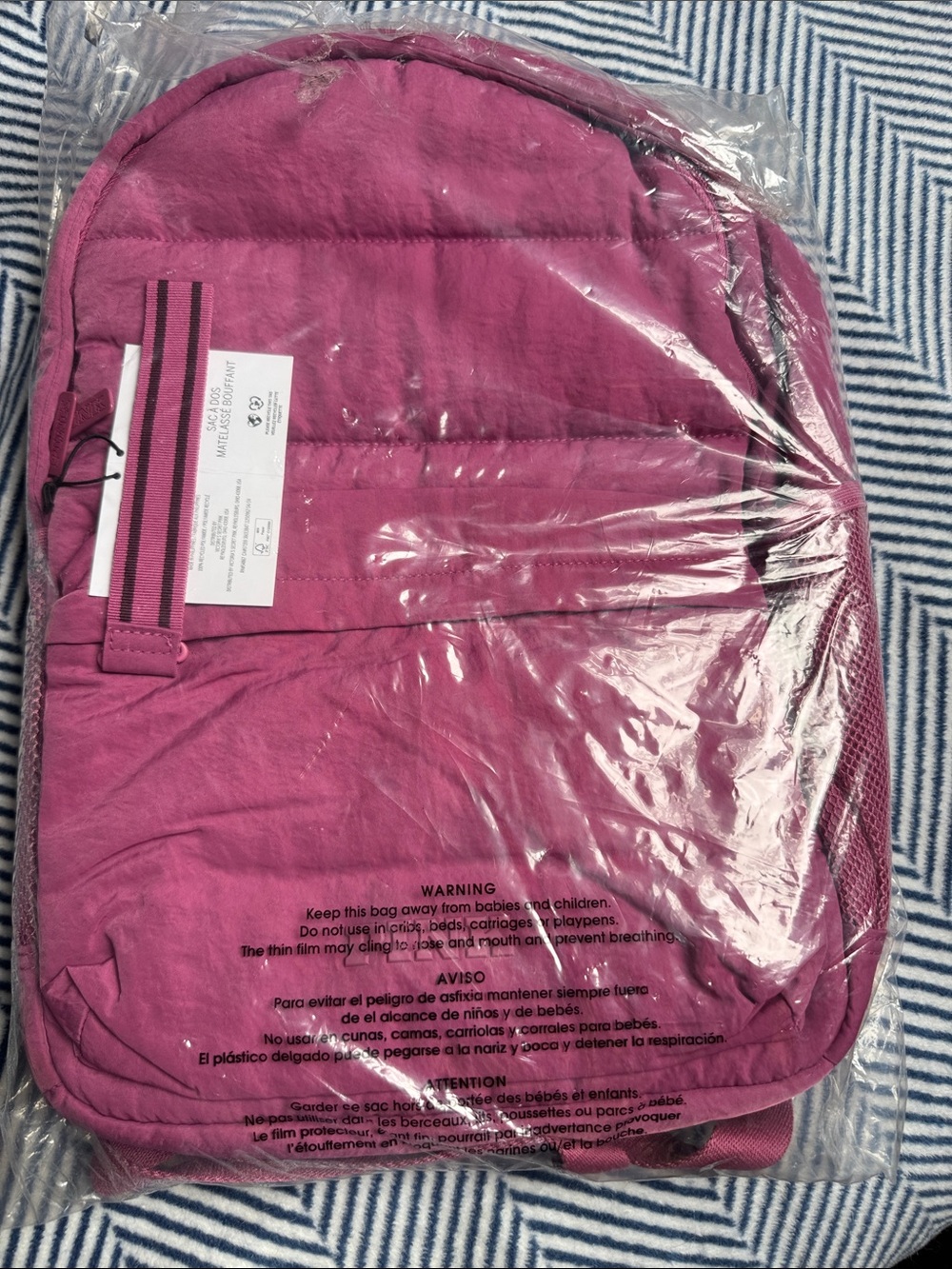 PINK Victoria's Secret Magenta Quilted Backpack
